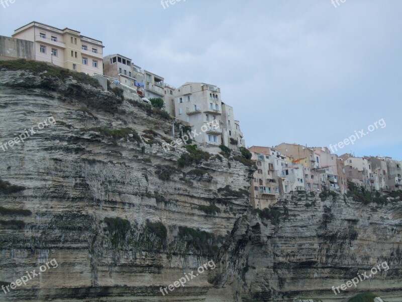 Corsican Bonifacio Cliffs Mediterranean Free Photos