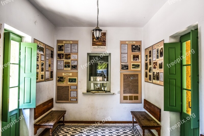 Railway Station Interior Ticket Room Old Vintage