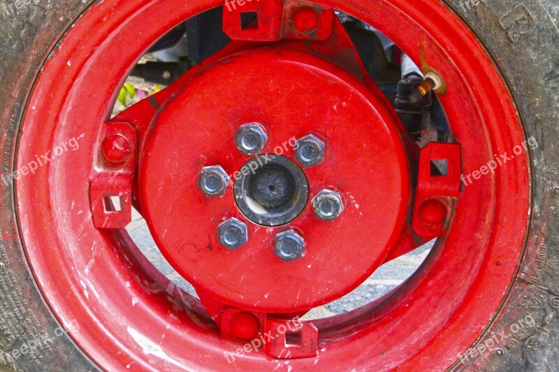 Wheel Rim Nuts Tractor Free Photos