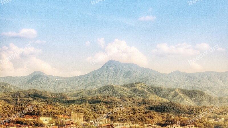 China In Jiangxi Province Ganzhou Mountain Mountains