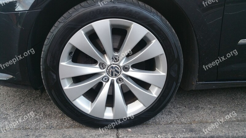 Alloy Rim Vw Wheel Tyre Free Photos