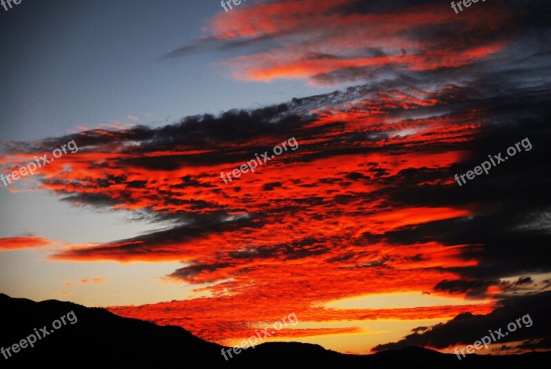 Sunset Clouds Tlapa De Comonfort Free Photos