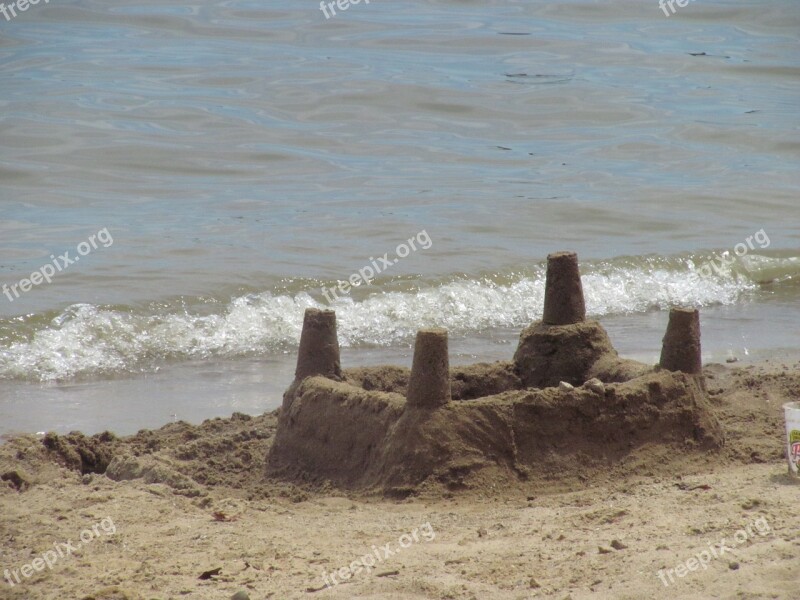 Sandcastle Beach Ocean Wave Wake