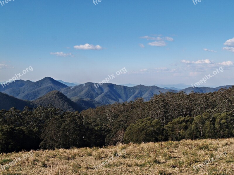 Panorama Mountains View Wilderness Alone