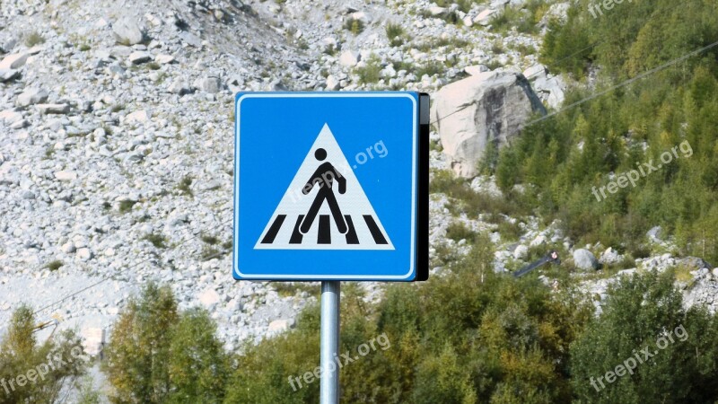 Mountain Pedestrian Signalling Alps Italy