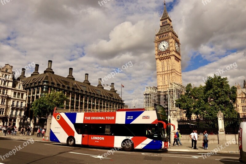 London Big Ben Bus Double Decker Bus Union Jack