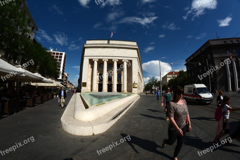 Zagreb Street Croatia Town Urban