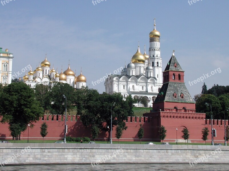 Russia Wall Historically Building Kremlin