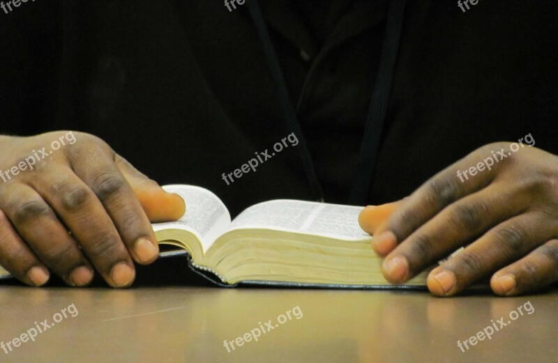 Book Bible Bible Study African American Hands