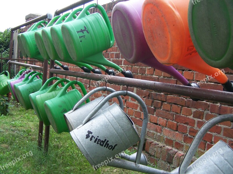 Watering Can Cemetery Water Plastic Jug Zinc Plated