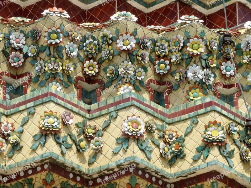 Thailand Royal Palace Frieze Ceramic Free Photos