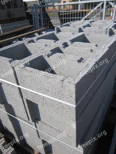 Concrete Brick Building Materials Construction Free Photos