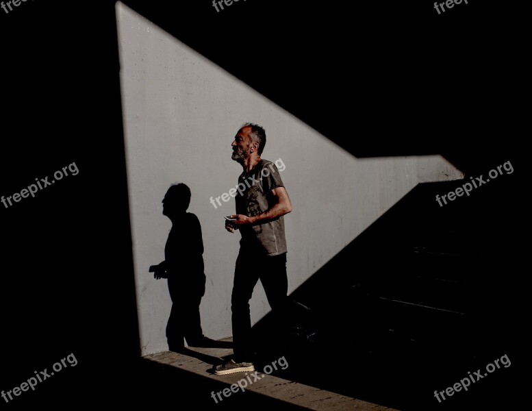 Light Shadow Black And White Geometry Street Photography