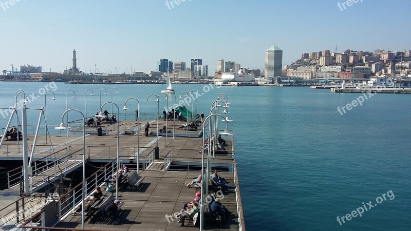 Genoa Pier Sea Liguria Porto