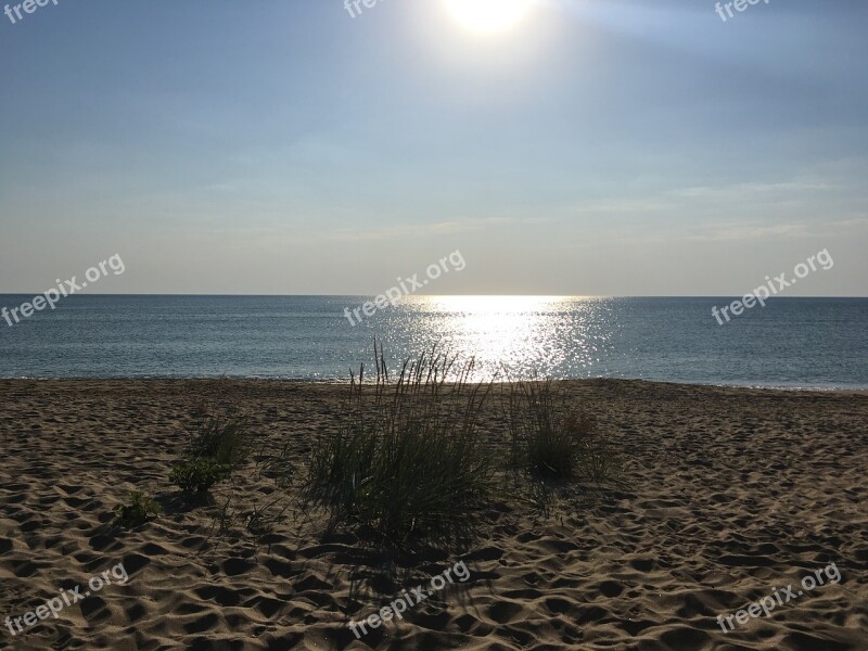 Sea Landscape Sunrise Beach Serenity