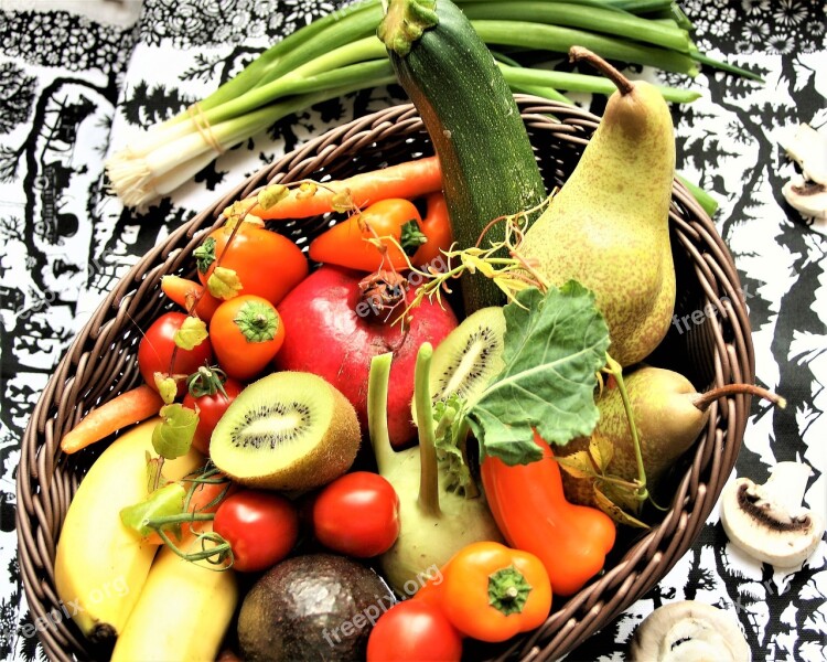 Vegetables Colorful Healthy Fresh Shopping Cart