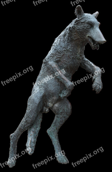 Wolf Bronze Sculpture Marketplace Wolf Hagen