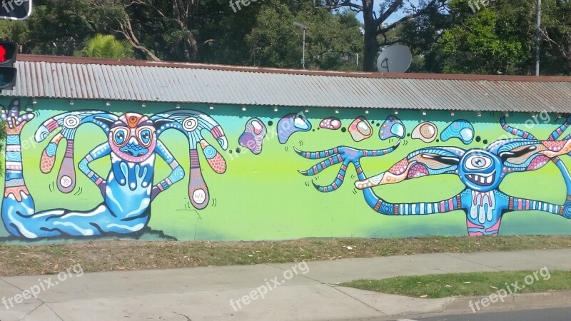 Alien Graffiti Street Art Coffs Harbor Design