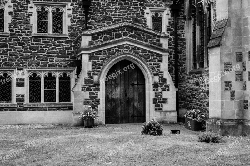 Church Black And White Doors Wooden Doors Heavy Doors