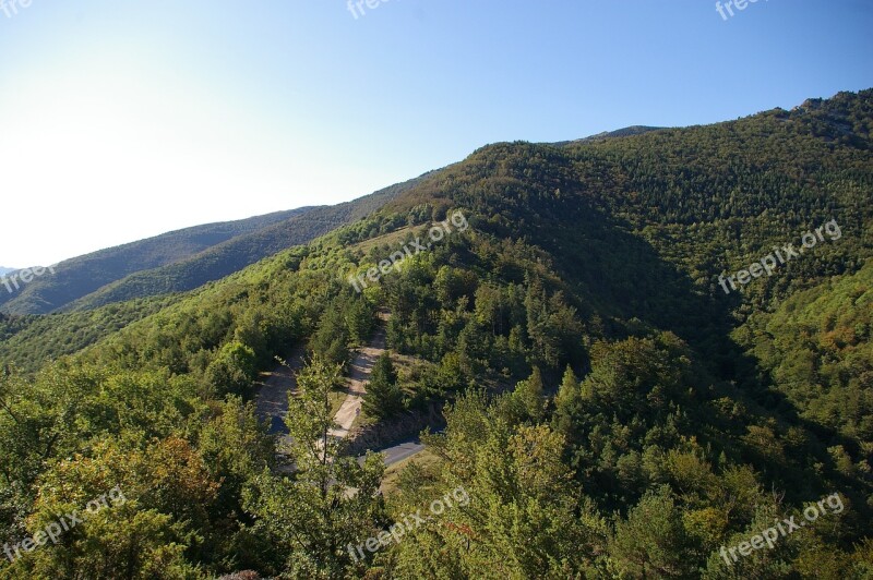 Junction Mountains France Road Nature