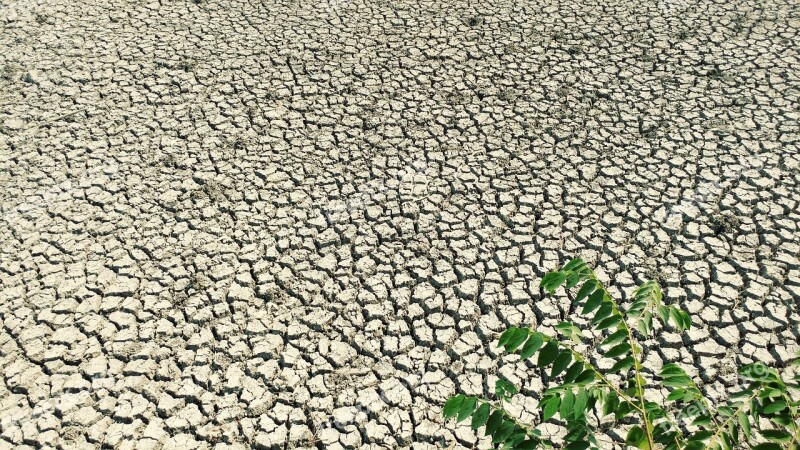 Dry Mud Earth Surface Salty Ground Hot Summer Pattern