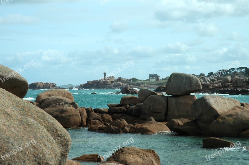 Brittany Sea Coast Rock Rocky Coast