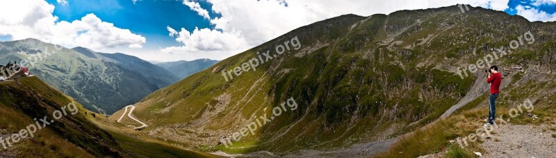 Romania Fagaras Panorama Landscape Nature