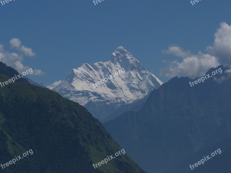 Cordillera Himalayas Snowy Mountain Free Photos