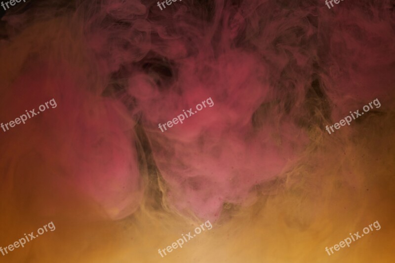 Abstract Ink Orange Pink Smoke