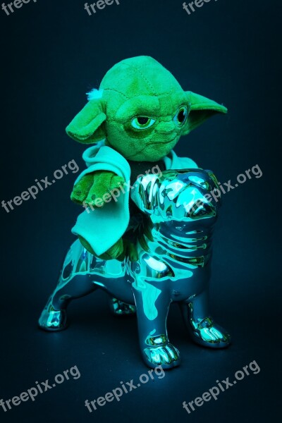 Yoda Green Chrome Silver Star Wars