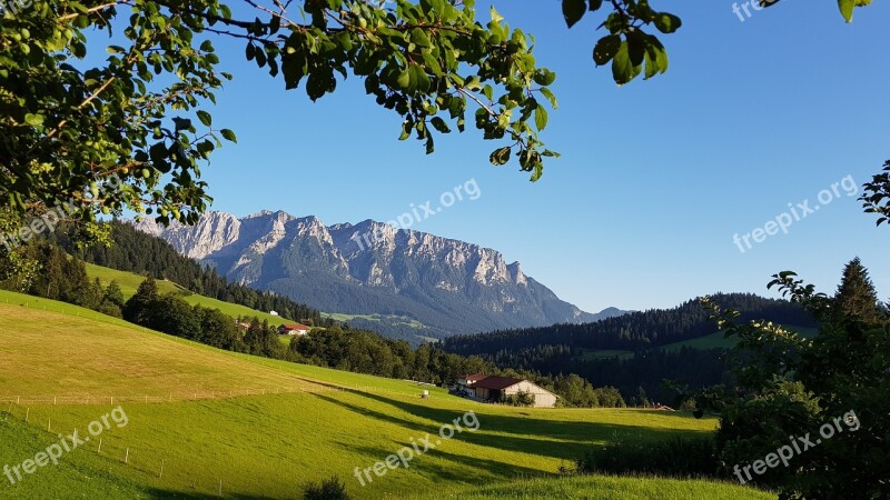 Zahmer Kaiser Alpine Tyrol Panorama Alpine Landscape