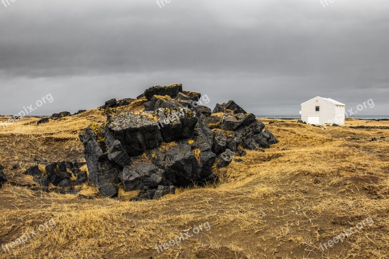 Hellissandur Iceland Winter Landscape Grey