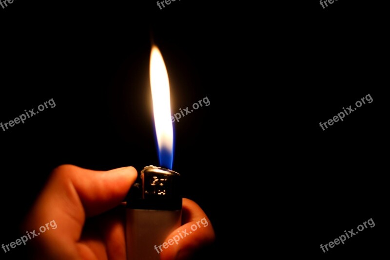 Lighter Flame Fire Light Shining