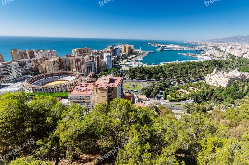 Malaga Sea Costa De La Luz The Horizon Clouds