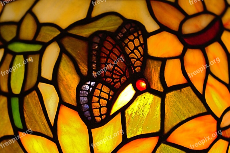 Butterfly Tiffany Glass Hell Light