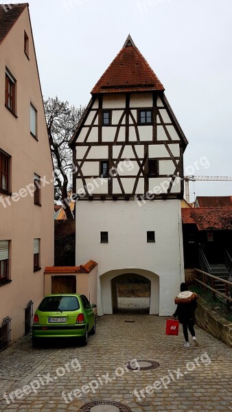 Truss Medieval City Gate Donauwörth Free Photos