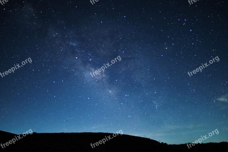 Milky Way Starry Sky Night Sky Akiyoshidai Free Photos