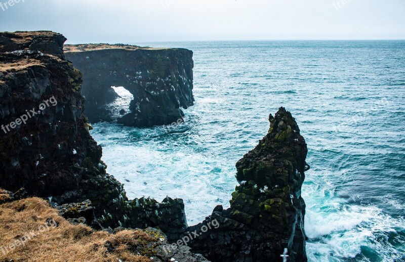 Iceland Hellissandur Coast Bank Surf