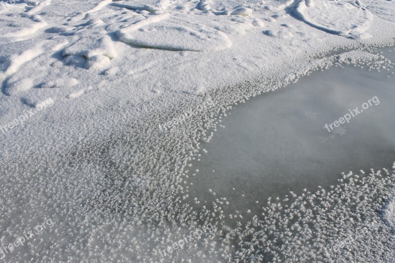 Snow Snowflakes Ice Floes Ice Frost