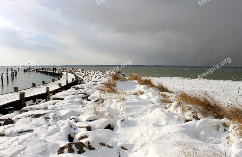 Winter At Sea Baltic Sea Insel Poel Timmendorfer Beach Forward