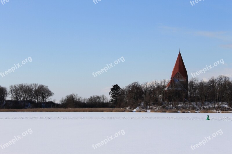 Insel Poel Baltic Sea Kirchdorf Church Steeple Sky