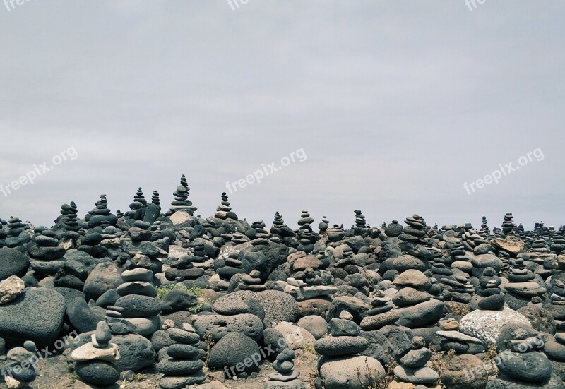 Puerto De La Cruz Stones Monument Stone Cruz