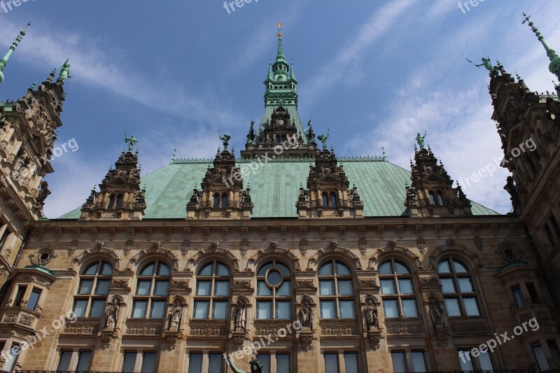 Hamburg Town Hall Germany Hanseatic City Building