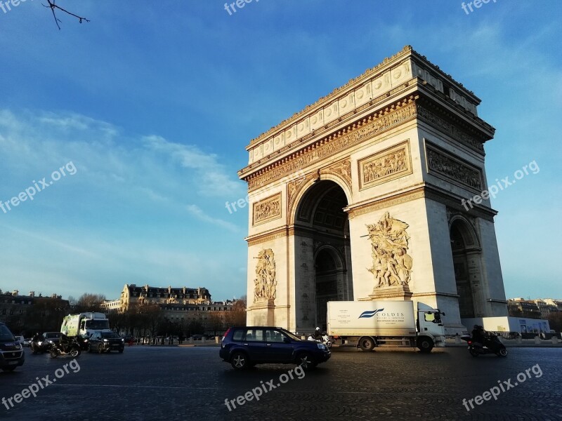 Triumphal Arch The Principle Of Perspective Paris Free Photos