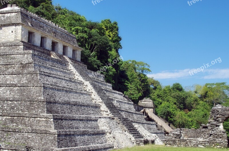 Mexico Palenque Maya Ruins Temple