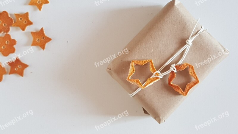 Christmas Gift Wrapping Paper Orange Peel