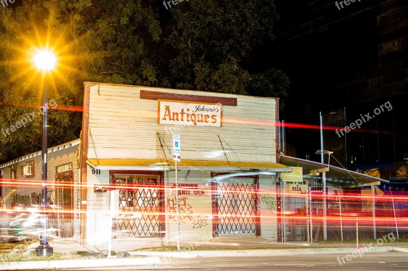 Atx Austin Texas Night Antique Store