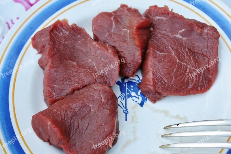 Meat Beef Raw Steak Food