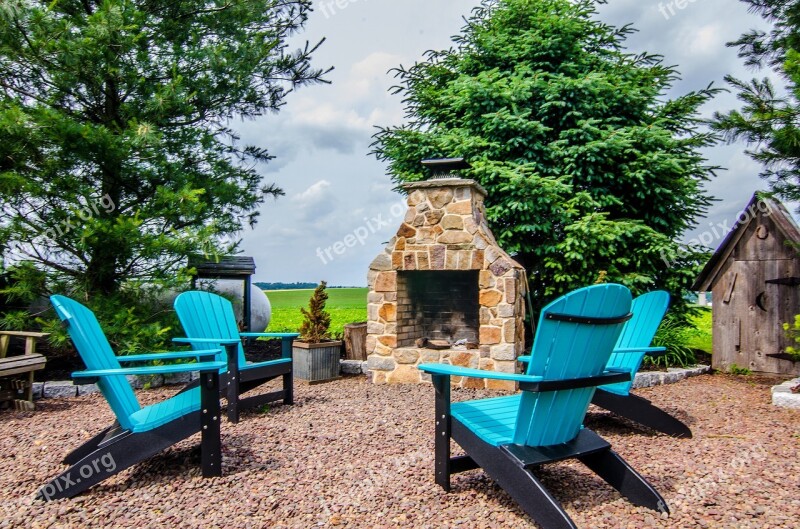 Stone Patio Outdoor Exterior Garden