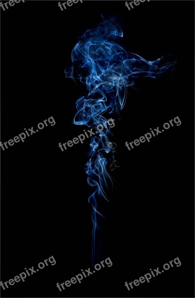 Smoke Blue Joss Sticks Trails Free Photos